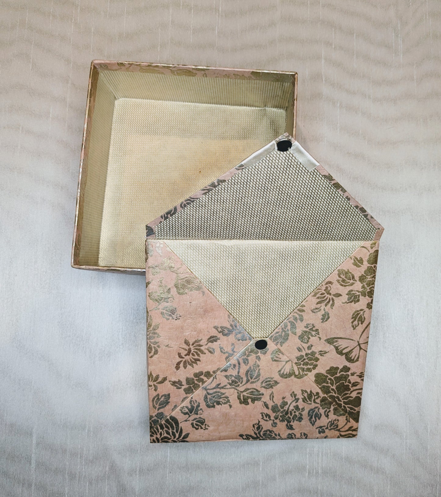 Subtle Gold Flowers on Pink