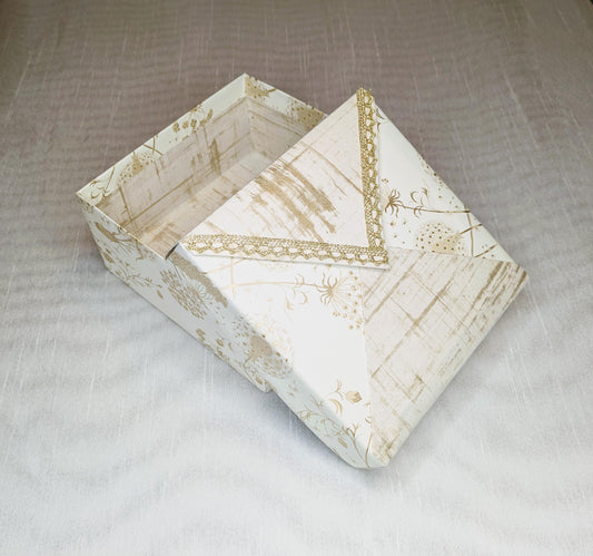 Gold Dandelion Gift Box: Handmade Decorative Keepsake Box
