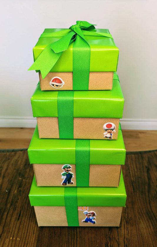 Mario Bros Nesting Boxes: Pre-Wrapped Gift Boxes