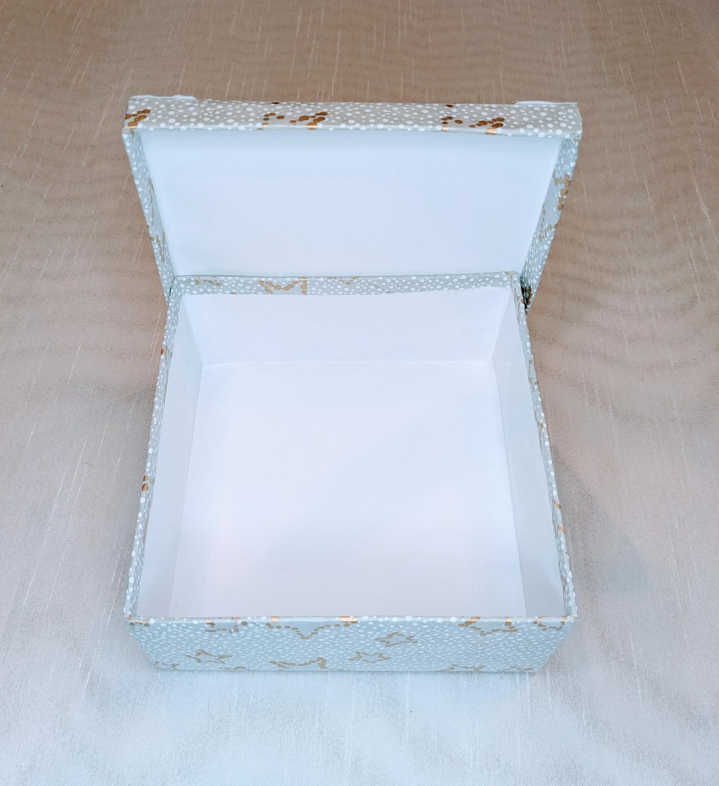 Handmade Star Gift Box: Baby Shower Keepsake with Satin Ribbon