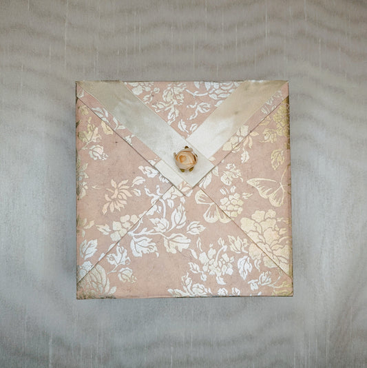 Subtle Gold Flowers on Pink